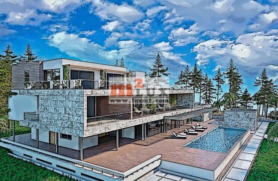 Villa moderne en construction avec accès à la mer à Playa de Aro, Costa Brava, Espagne.