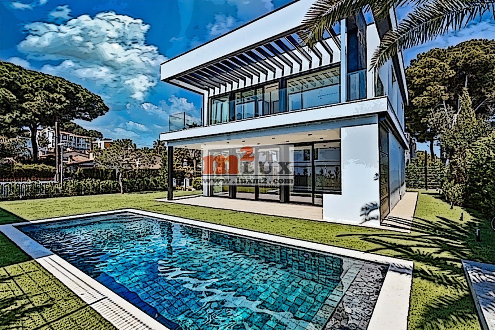 Modern new villa with sea views in Calonge, Costa Brava, Spain